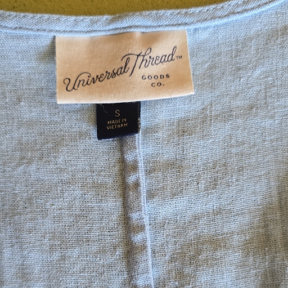 Universal Thread Light Blue Button-Front Midi Dre… - image 2